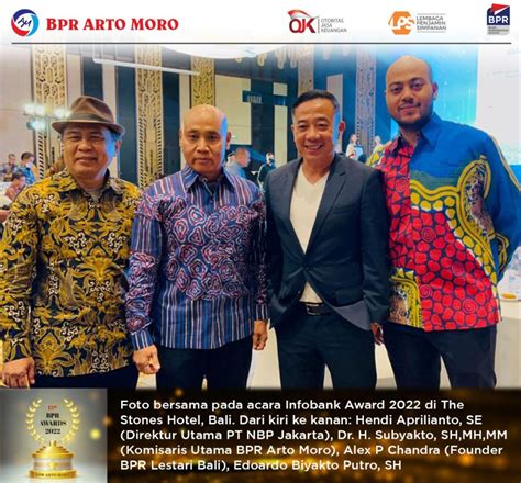 BPR ARTO MORO TERIMA PENGHARGAAN INFOBANK AWARD 2022 BPR ARTO MORO