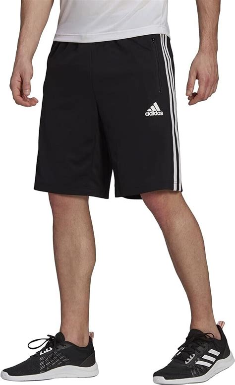 Adidas Men S Designed To Move Sport Stripes Primeblue Shorts Black