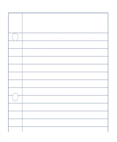 39 Printable Lined Paper Templates Worksheets Library