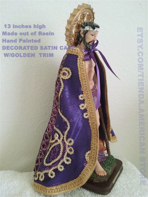 13 Inches Saint Lazarus Statue W Decorated Satin Cape