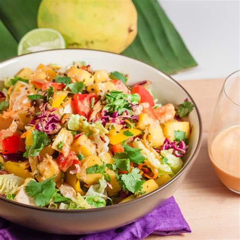 Thai Mango Salad With Spicy Peanut Dressing