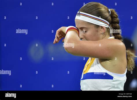 Wuhan China Th Sep Jelena Ostapenko Of Latvia Reacts During