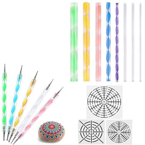 Pcs Mandala Dotting Tools For Painting Rocks Mandala Stencils Kit