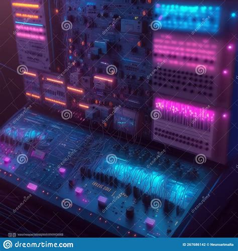 Futuristic Modular Synthesizer Stock Illustration Illustration Of