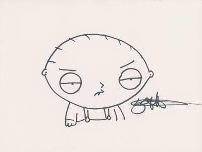 Seth MacFarlane Original Sketch of Stewie Griffin | RR Auction