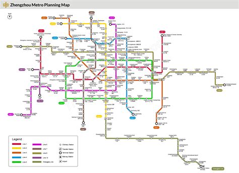 Zhengzhou Metro Map, Subway Planning Map