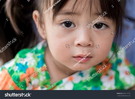 Cute Girl Big Eyes Sad Stock Photo 644117770 Shutterstock