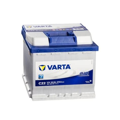 Autobatterie VARTA Blue Dynamic C22 12V 52Ah 470A EN Ersetzt 44 45 50