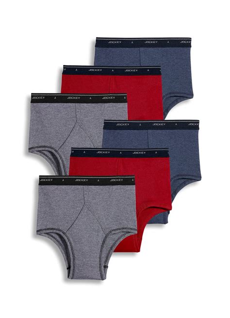 Buy Jockey Mens Classic Brief 6 Pack Underwear Briefs 100 Cotton