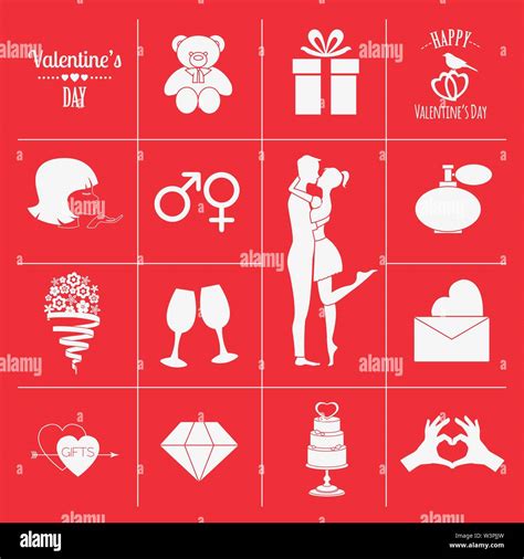 Valentines Day Infographic Flat Style Love Graphic Template Vector