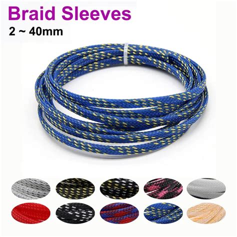 2 10m Pet Black Cable Sleeve 2 40mm Insulated Braided Sleeving Data