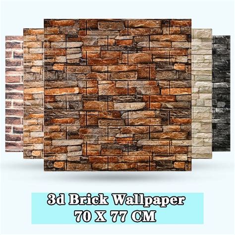 X Cm D Brickwall Stickers Brick Design Wallpaper Self Adhesive