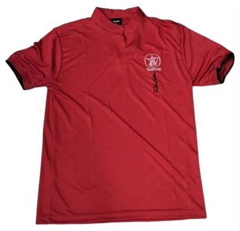 Printed Men Red Polyester Promotional T Shirt For Used For Promotion