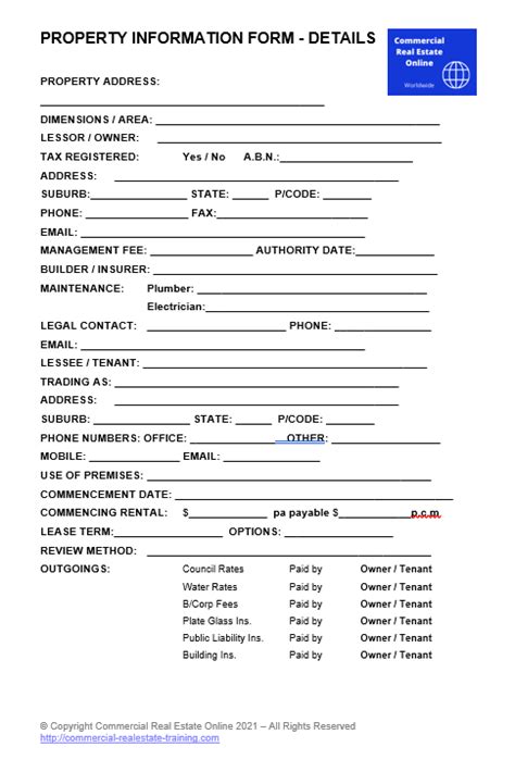 Property Information Forms