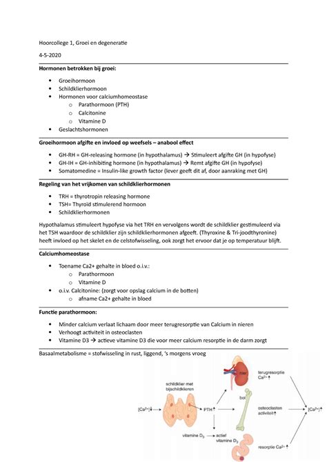 Hoorcollege Groei En Degeneratie Hoorcollege Groei En