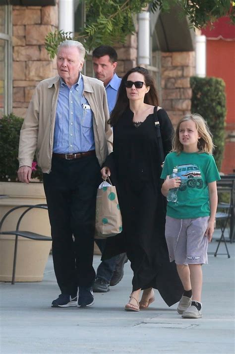 Angelina Jolie With her father, Jon Voight at Color Me Min in LA 08/14