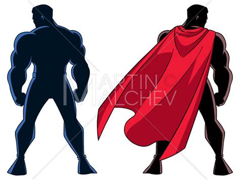 Silueta De Espalda De Superh Roe Ilustraci N Vectorial Hombre H Roe