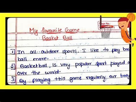 My Favourite Game Basketball Essay In English Essay On Basketball