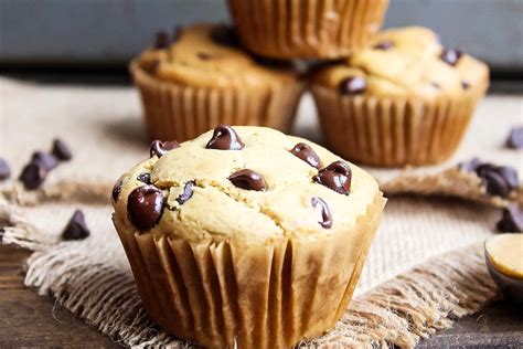 Peanut Butter Chocolate Chip Muffins Leelalicious