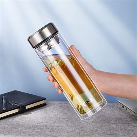 ONEISALL 34oz Large Tea Infuser Bottle Tea Tumbler With Filter Double