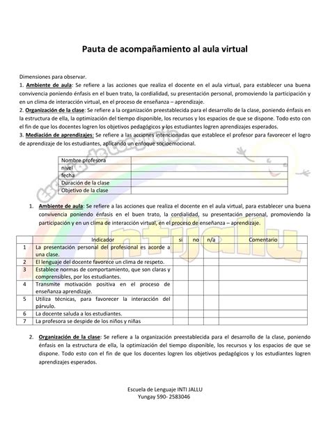 Pauta de acompañamiento al aula virtual 1