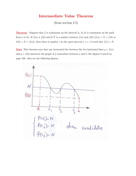 Intermediate Value Theorem