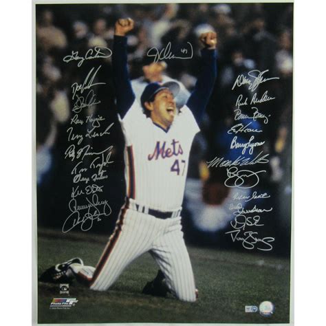 1986 New York Mets 16x20 Photo Team Signed By 23 With Gary Carter