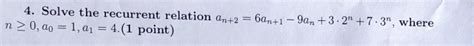 Solved An An N Where Solve The Recurrent Chegg