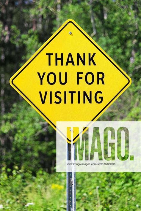 Closeup Of A Thank You For Visiting Sign