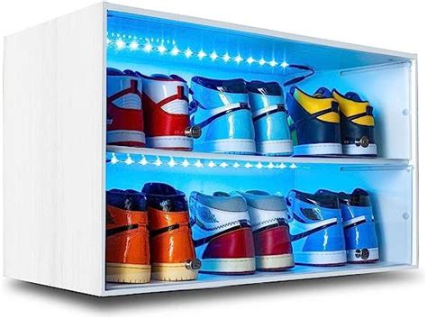 Sneaker Throne Shoe Rack With Lights For Up To 6 Pairs Of Shoes White