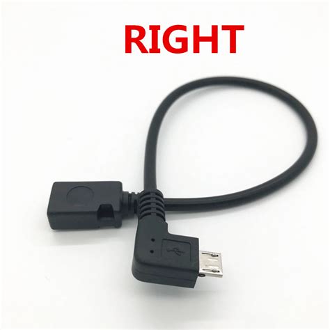 Angled 90 Degree Usb Micro 5p Female Male Right Extension Cable Adapter