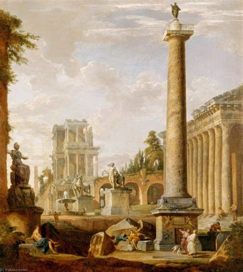 Museum Art Reproductions Roman Landscape With The Column Of Trajan