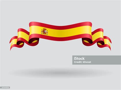 Ilustración De Wavy Bandera Española Ilustración De Vectores Y Más