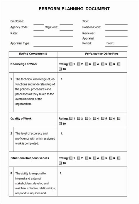 Employee Development Plan Template Luxury Performance Development Plan Template 10 Development ...