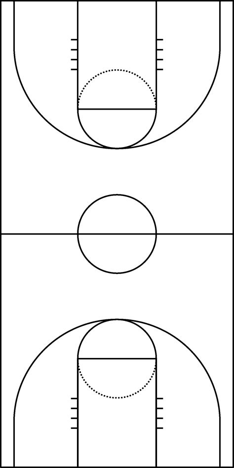printable basketball court 1
