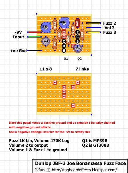 Guitar Fx Layouts Dunlop Jbf 3 Joe Bonamassa Fuzz Face