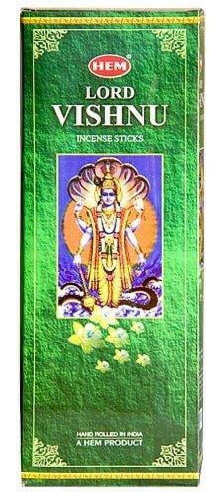 Lord Vishnu Box Of Six 20 Stick Tubes 120 Sticks Total Hem