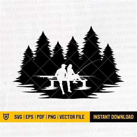 The Silhouette Of Two People Sitting On A Bench In Front Of Pine Trees