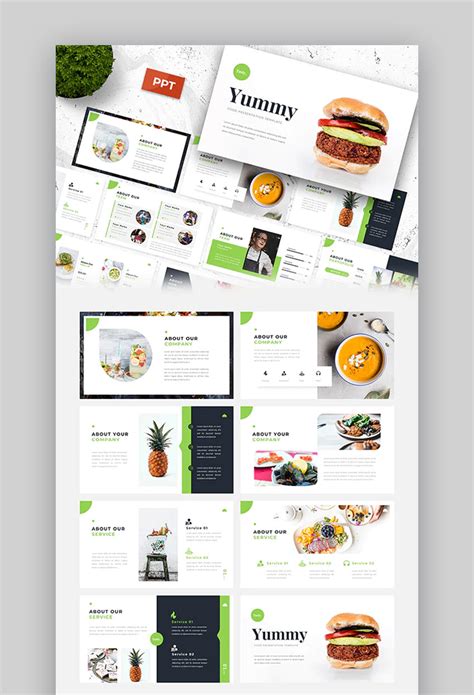 18 Free Food Restaurant Menu PowerPoint Templates