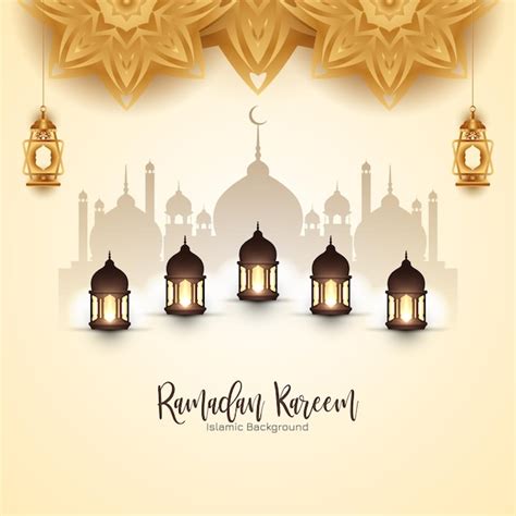 Free Vector Beautiful Ramadan Kareem Islamic Traditional Festival