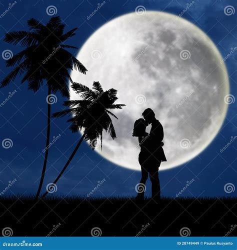 Passionate Couple Silhouette At Beach Royalty-Free Stock Photography ...