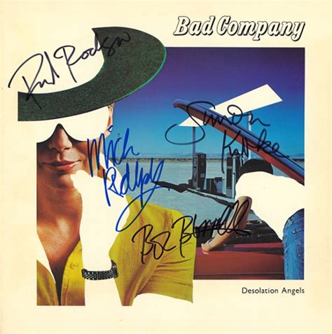 Bad Company Band Signed Desolation Angels Album Artist Signed