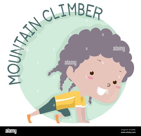 Mountain Climbers Exercise Cartoon