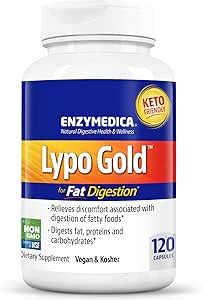 ENZYMEDICA Lypo Gold 120 Capsules Digestive Enzymes Supplements