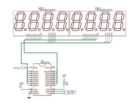 Max7219 Led Driver Serially Interfaced 8 Digit Protosupplies