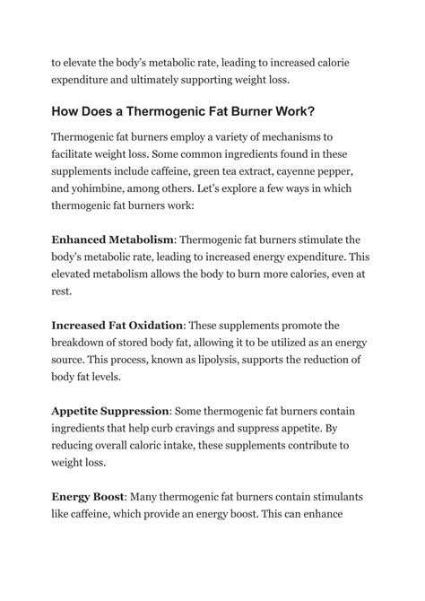 Ppt Thermogenic Fat Burners Igniting Metabolism For Effective Weight