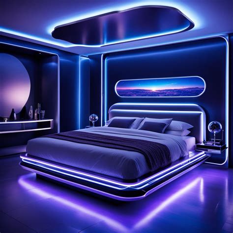 Futuristic bed with an intricate headboard design by Alex - Playground