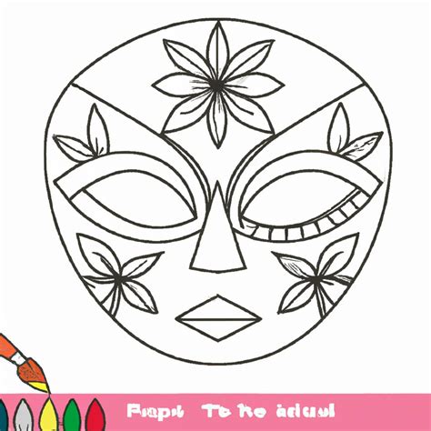Mascara De Flores Para Imprimir - Desenhos de Máscaras de Flores para Imprimir e Colorir