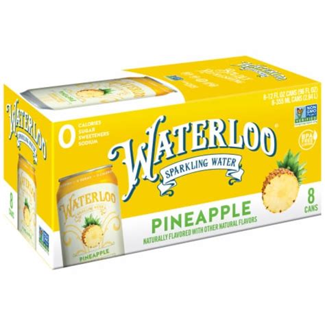 Waterloo Pineapple Sparkling Water 8 Pk 12 Fl Oz QFC