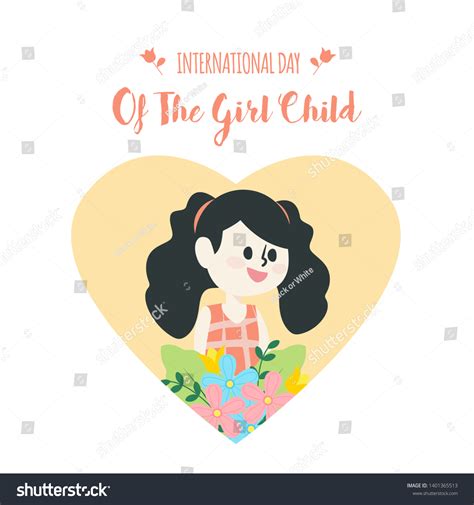 International Girl Child Day Vector Illustration Stock Vector (Royalty ...